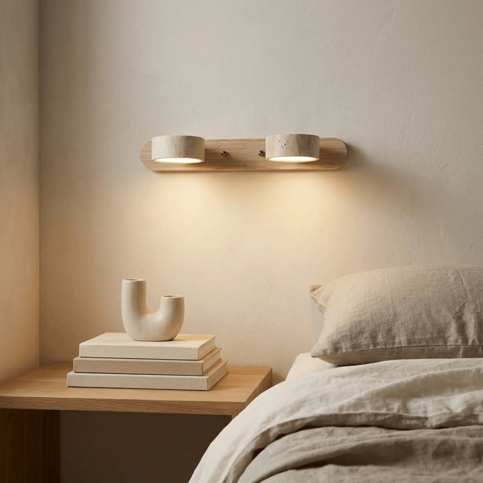 The Travertine Wall Light — Natural Stone Meets Warm Minimalist Design