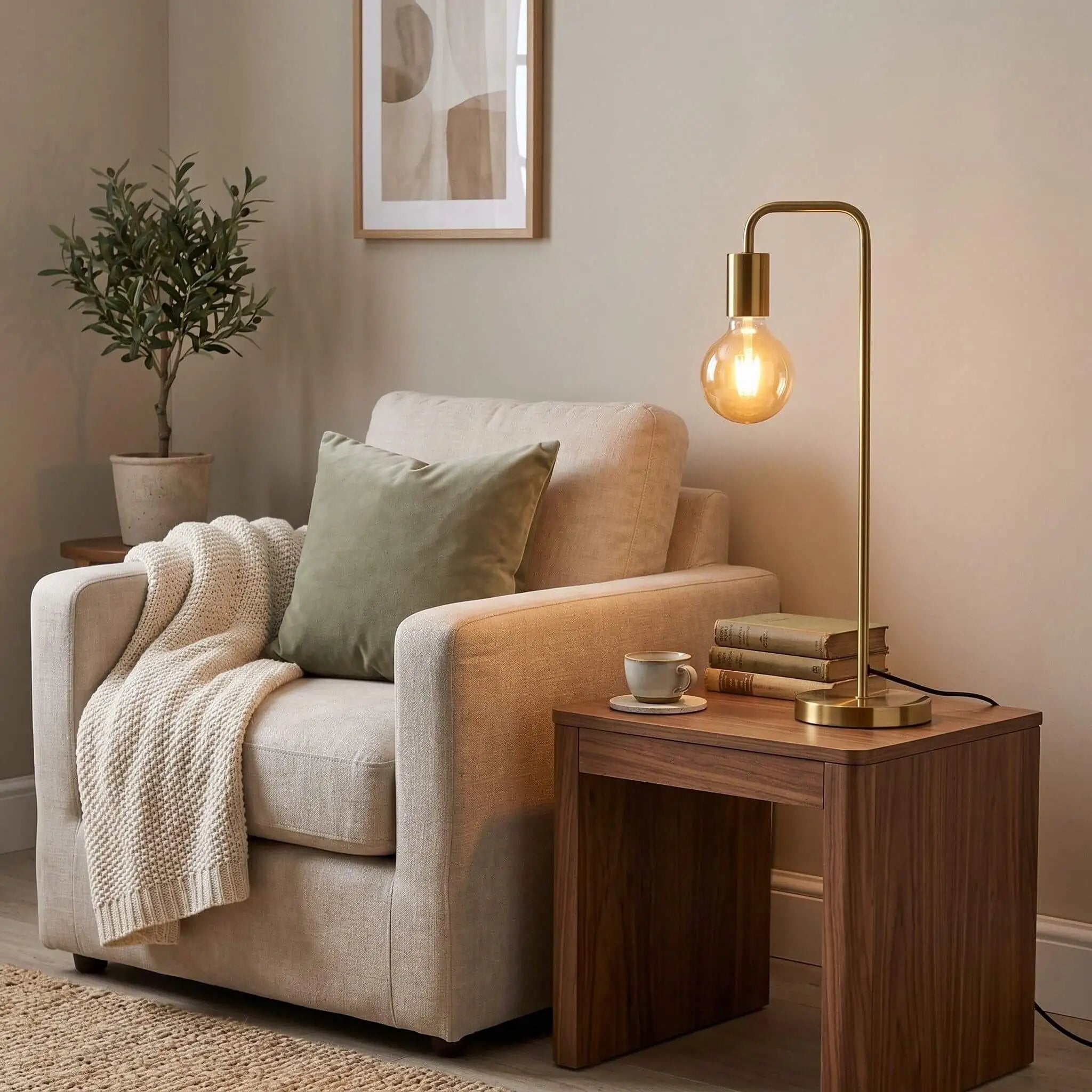 The Warm Glow Brass Lamp