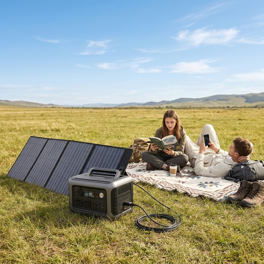 Soft Living LiteTrek 800W Portable Power Station - 512Wh LiFePO4 Solar Generator for Camping & Outdoors