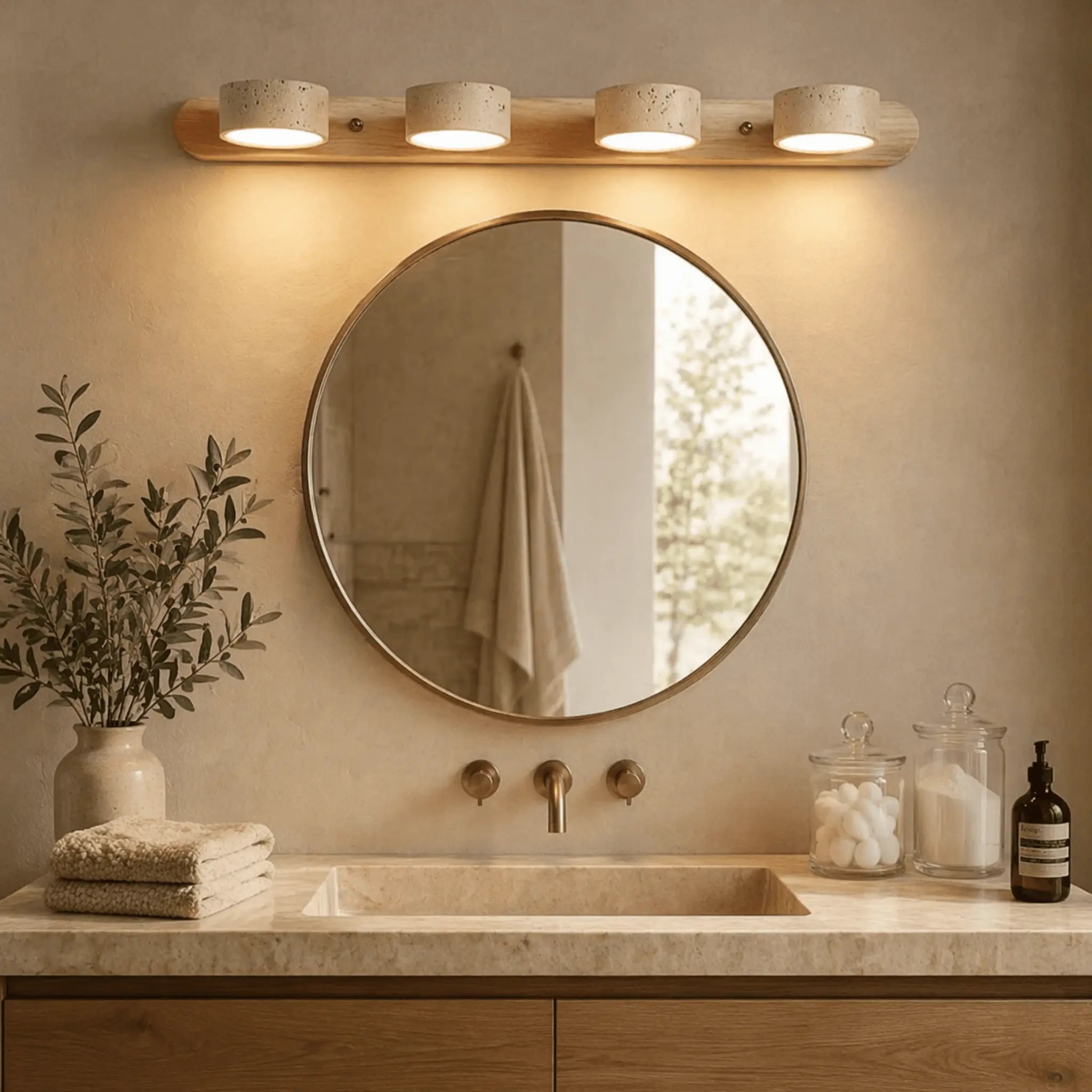 The Travertine Wall Light — Natural Stone Meets Warm Minimalist Design