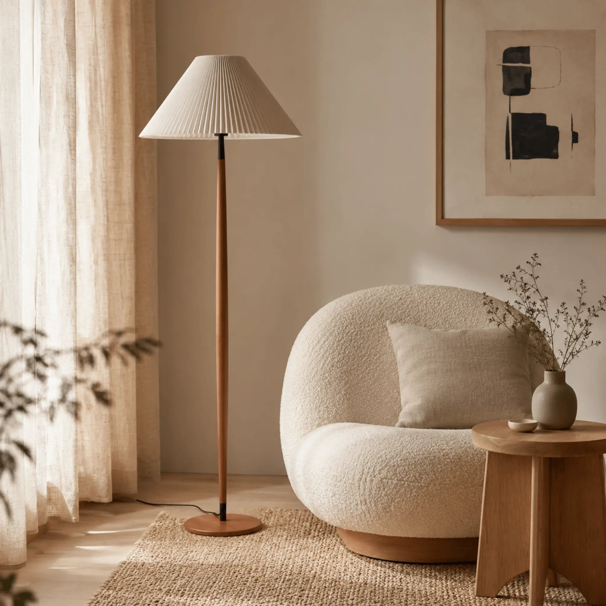 The Walnut Reading Nook Floor Lamp