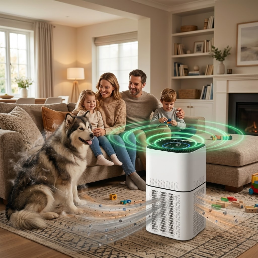 Soft Living Pet Pro H13 True HEPA Air Purifier - Odor Eliminator for Multi-Pet Homes - 2200 Sq Ft