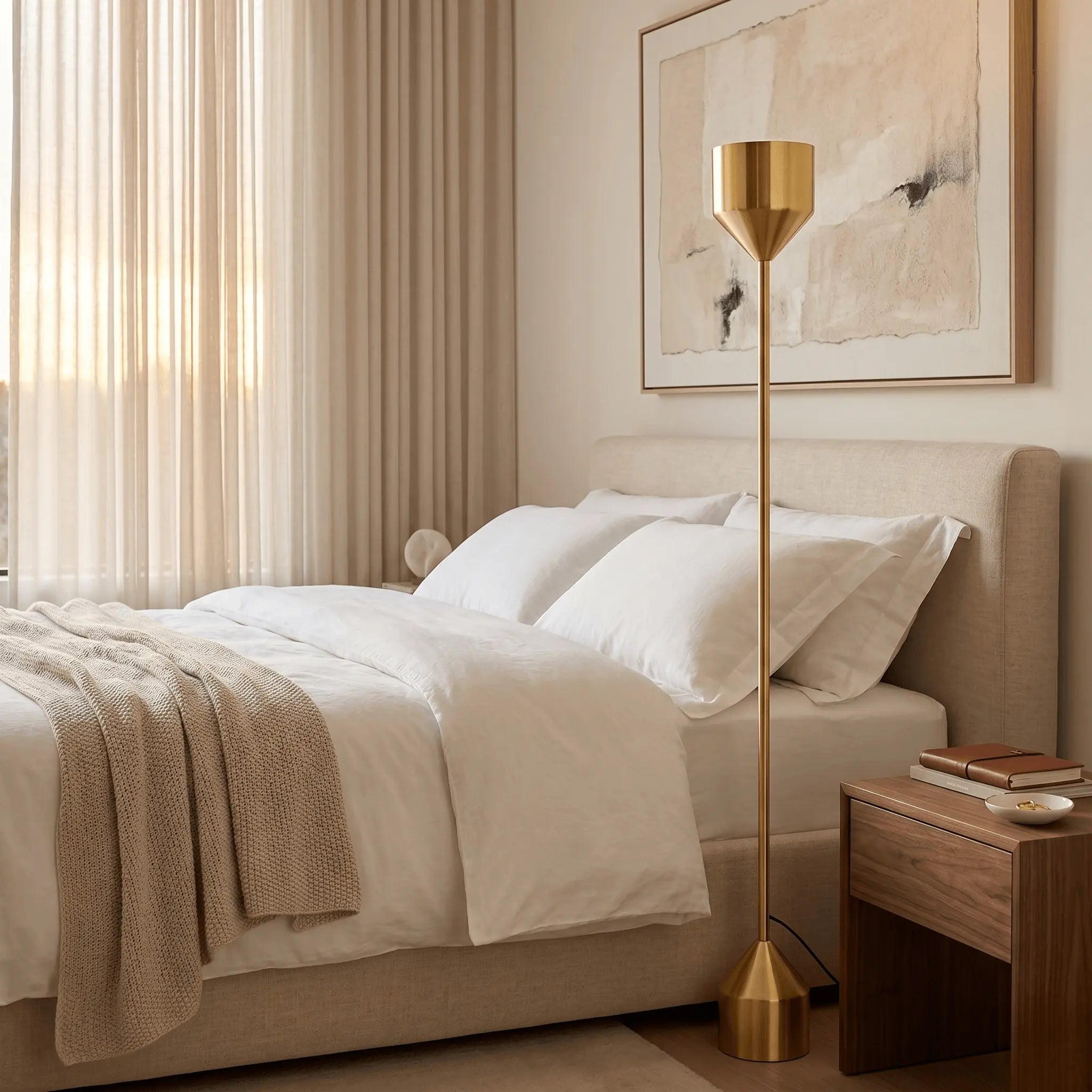 The Corner Glow Brass Floor Lamp