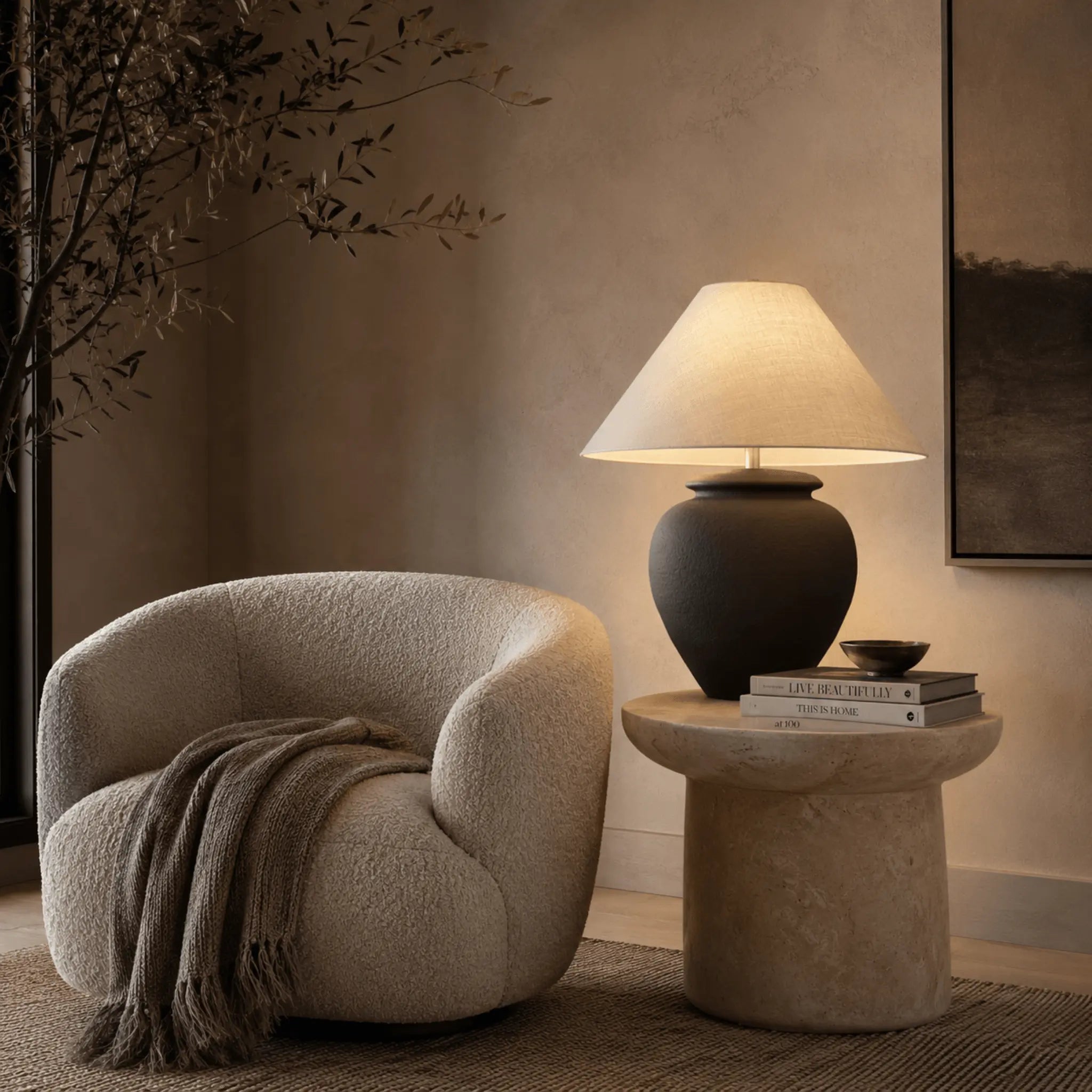 The Grounded Ceramic Table Lamp