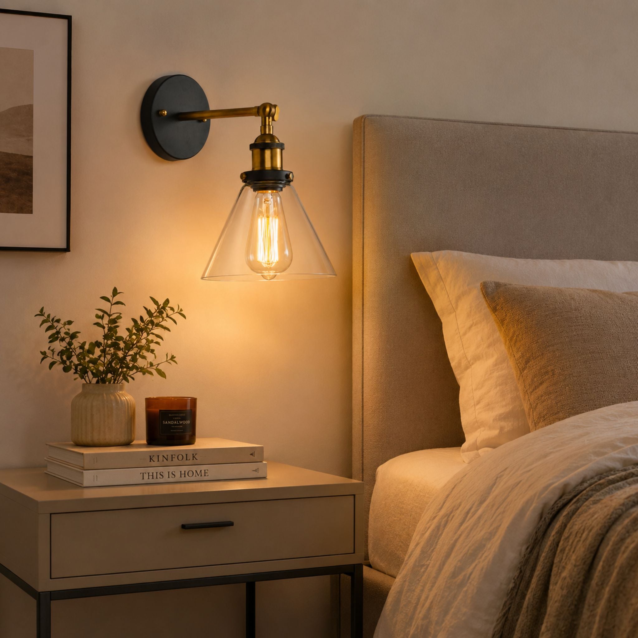 The Modern Farmhouse Glass Wall Light