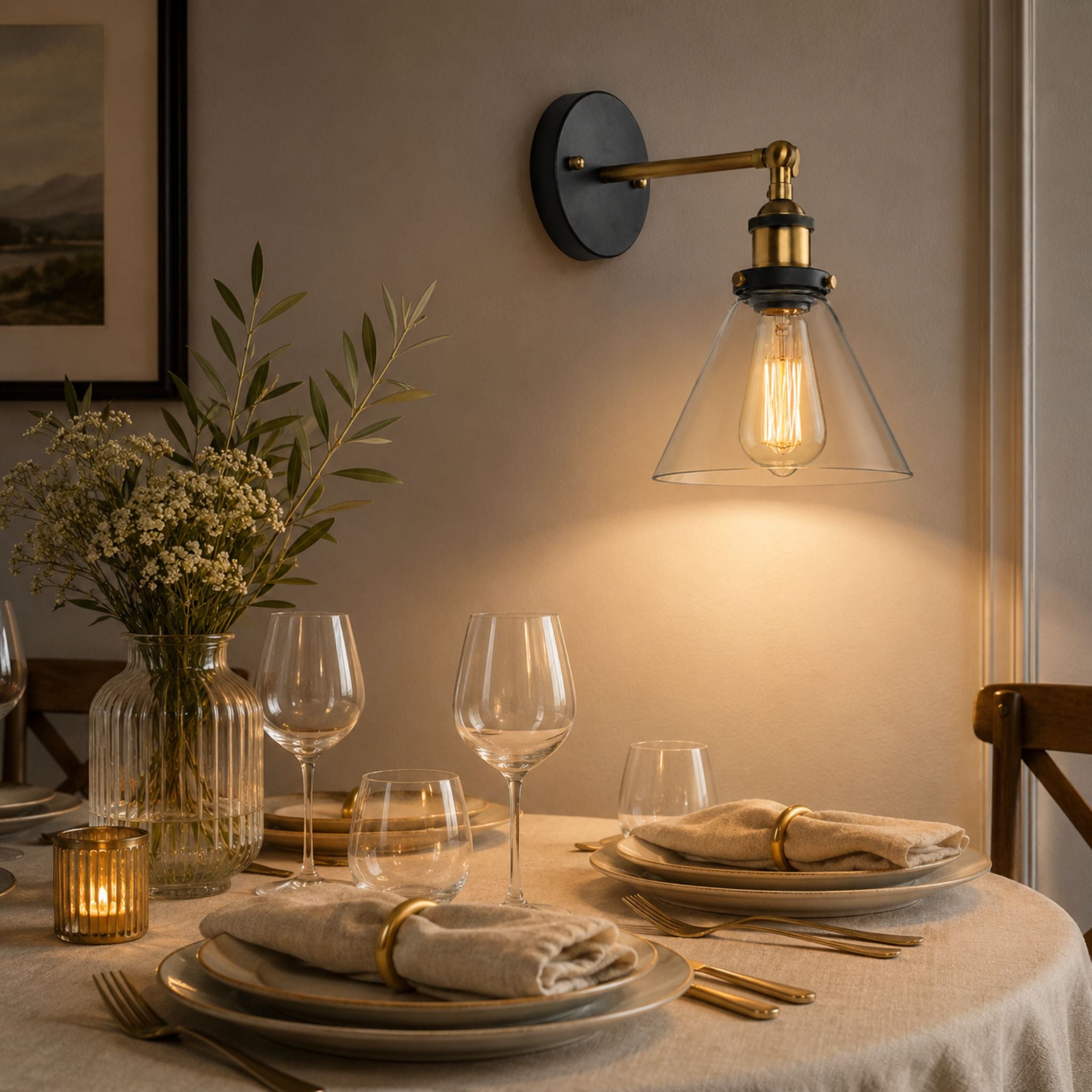 The Modern Farmhouse Glass Wall Light