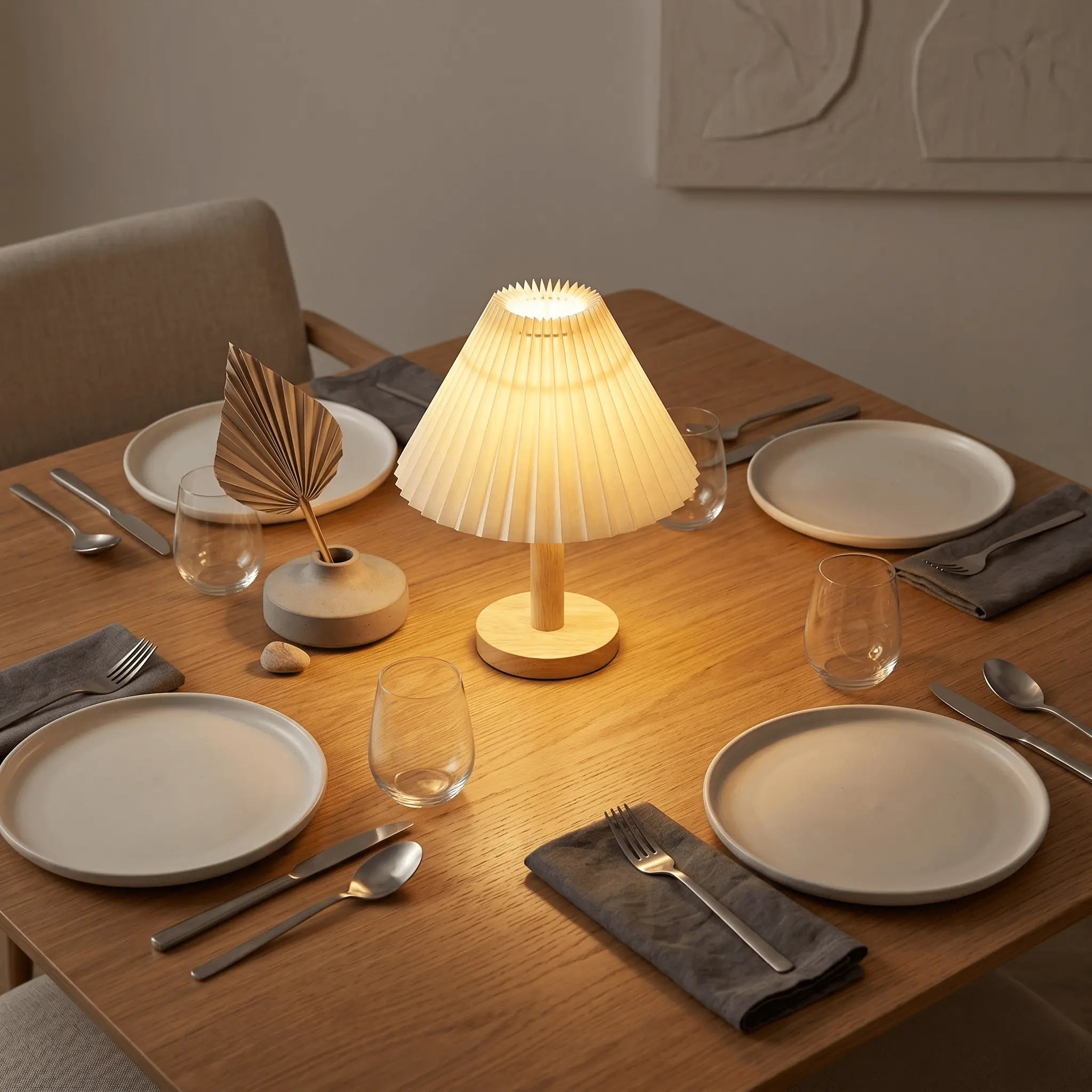 The WarmNest Wood Table Lamp