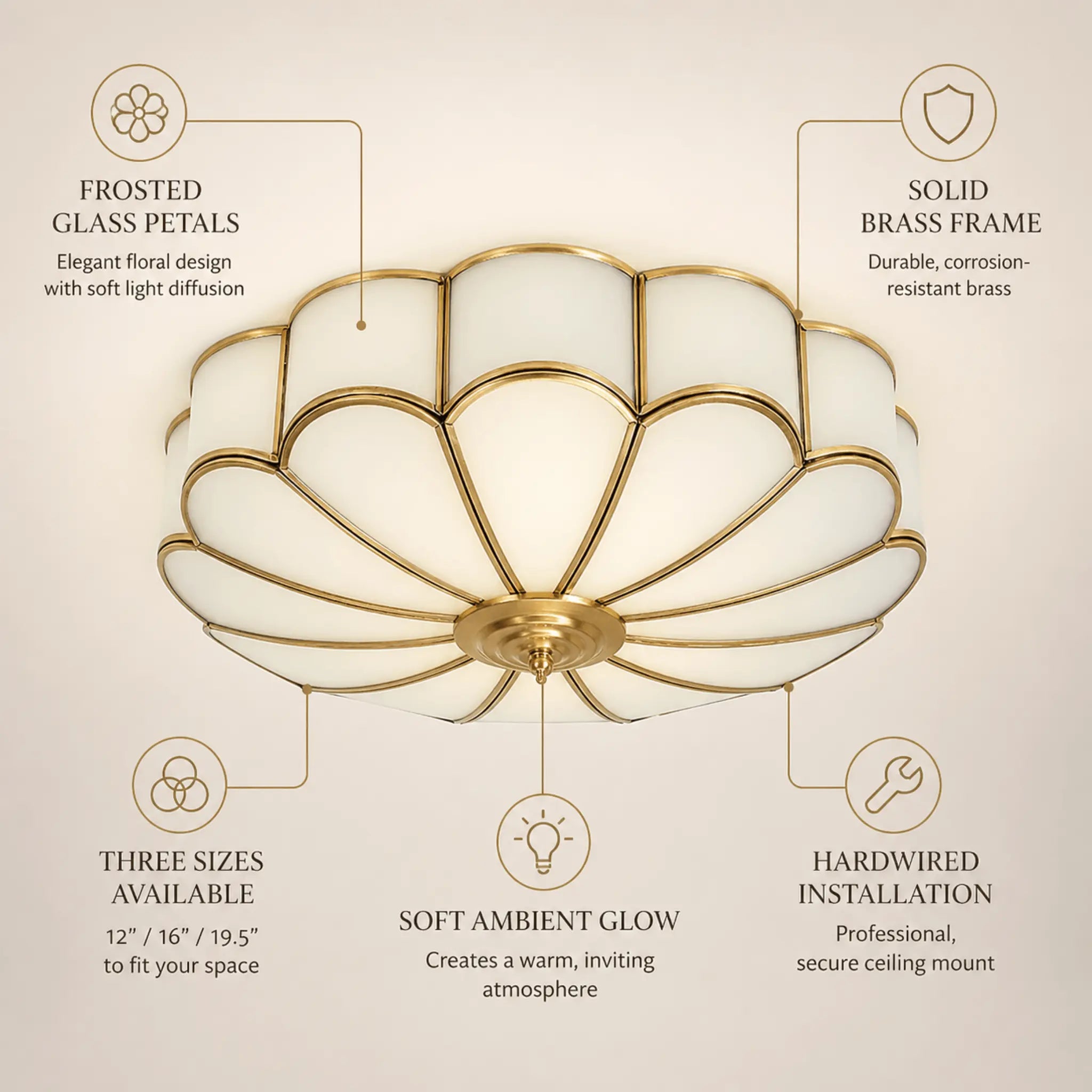The Bloom Glass Ceiling Light