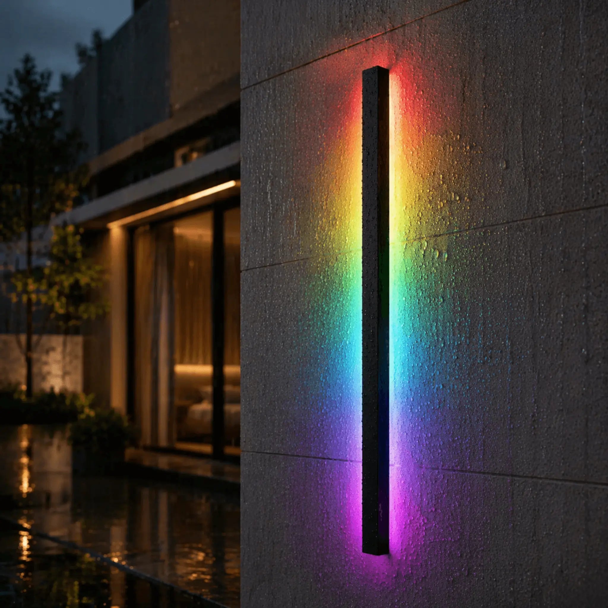 RGB Dimmable Wall Lamp with Remote Control IP65 Waterproof