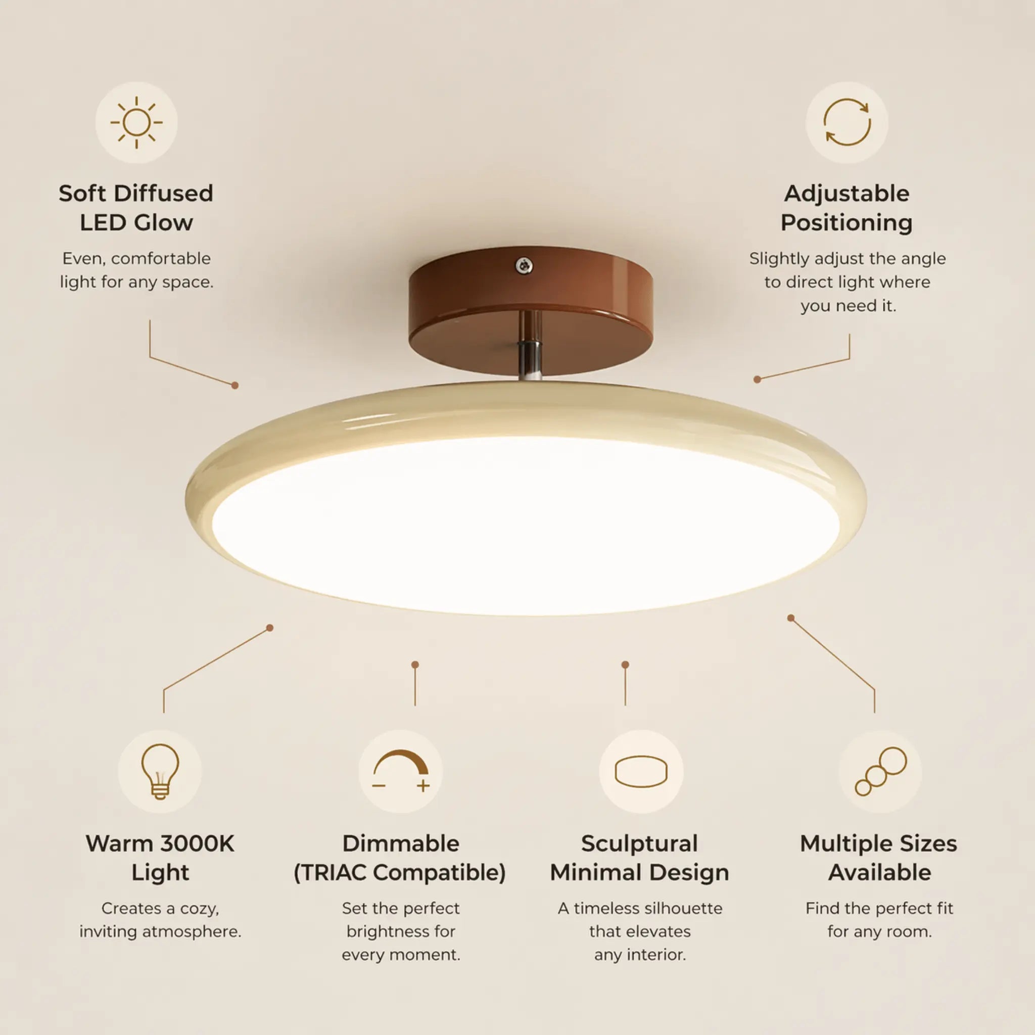 Minimalist Adjustable Drift Ceiling Lamp