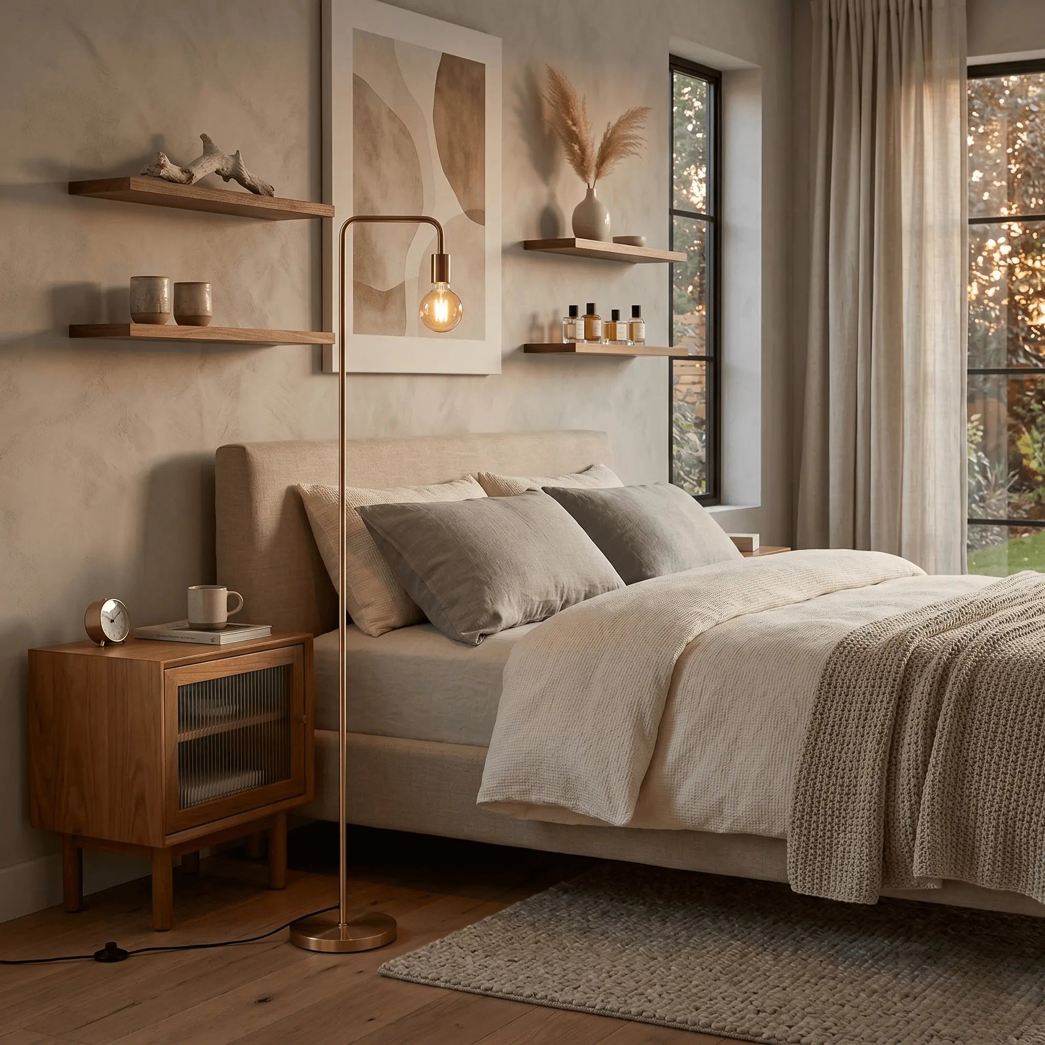 The Reading Corner Brass Floor Lamp
