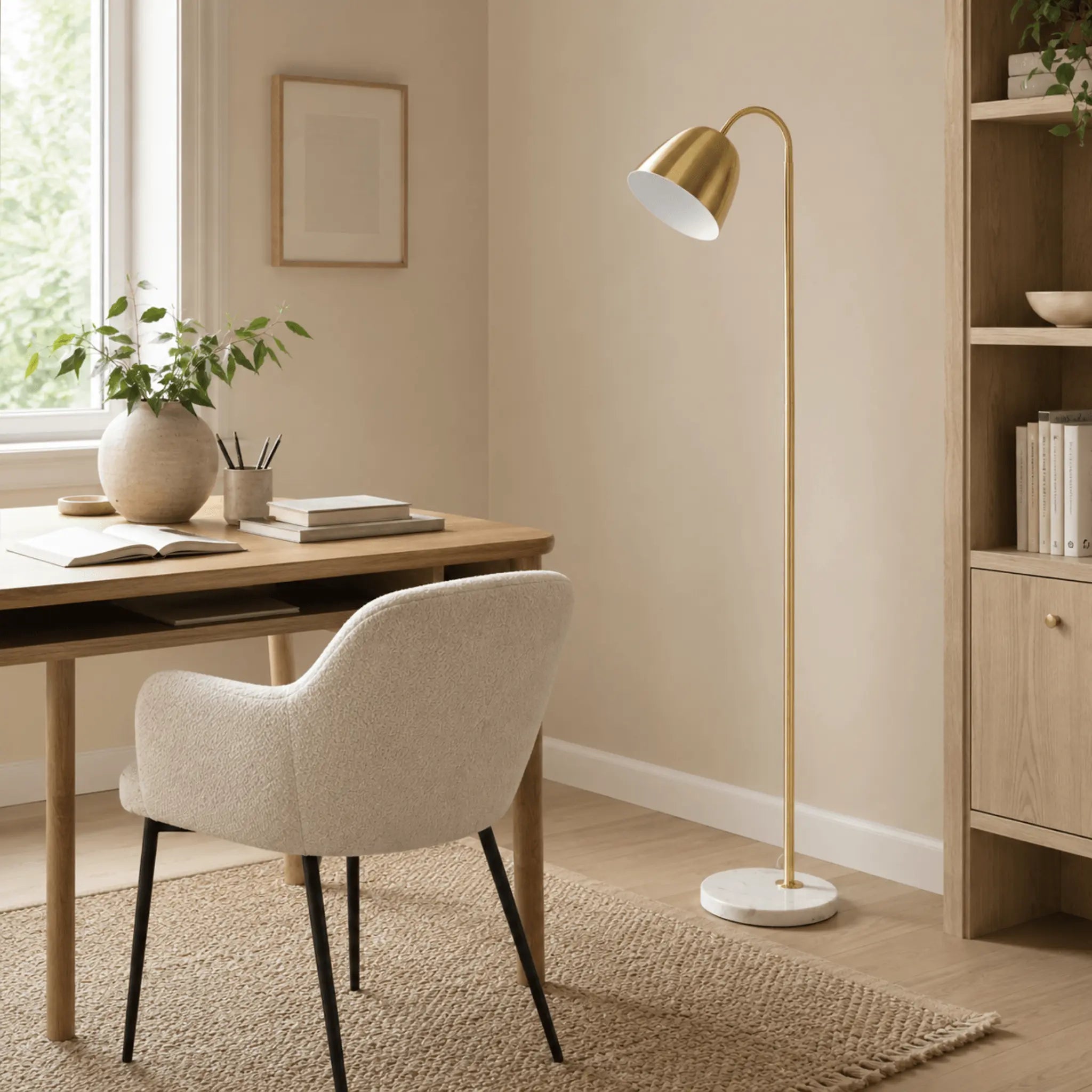 The Reading Corner Brass Floor Lamp
