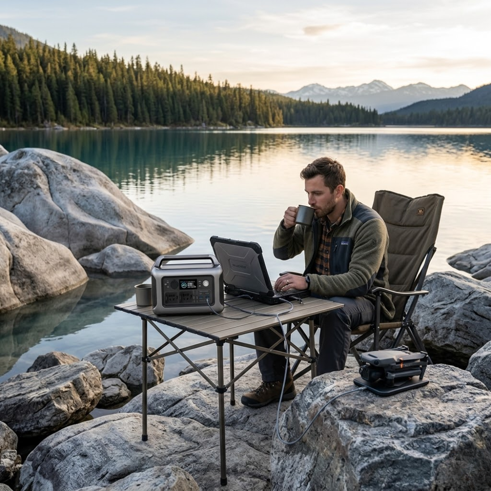Soft Living LiteTrek 800W Portable Power Station - 512Wh LiFePO4 Solar Generator for Camping & Outdoors