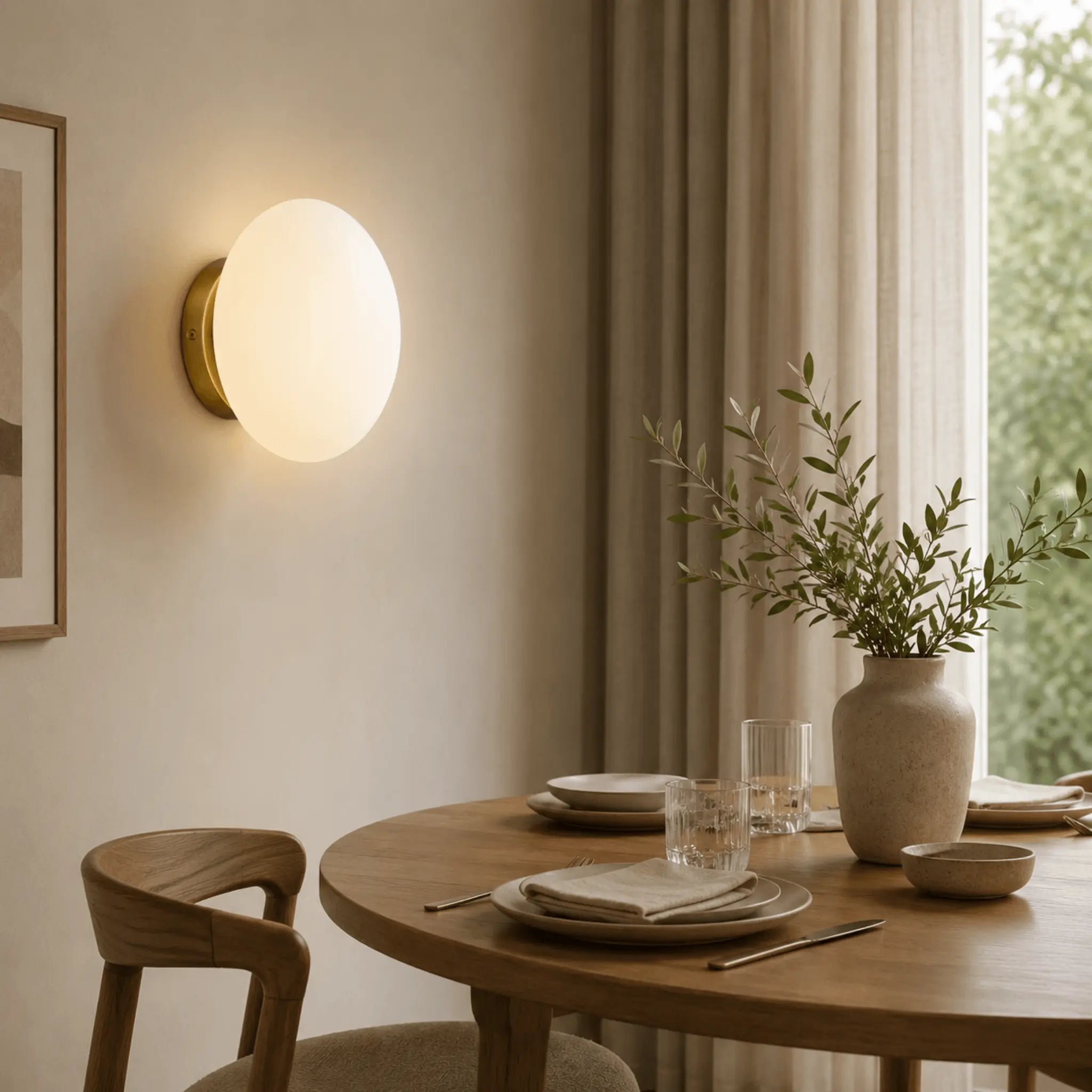 The Warm Glow Brass Sconce