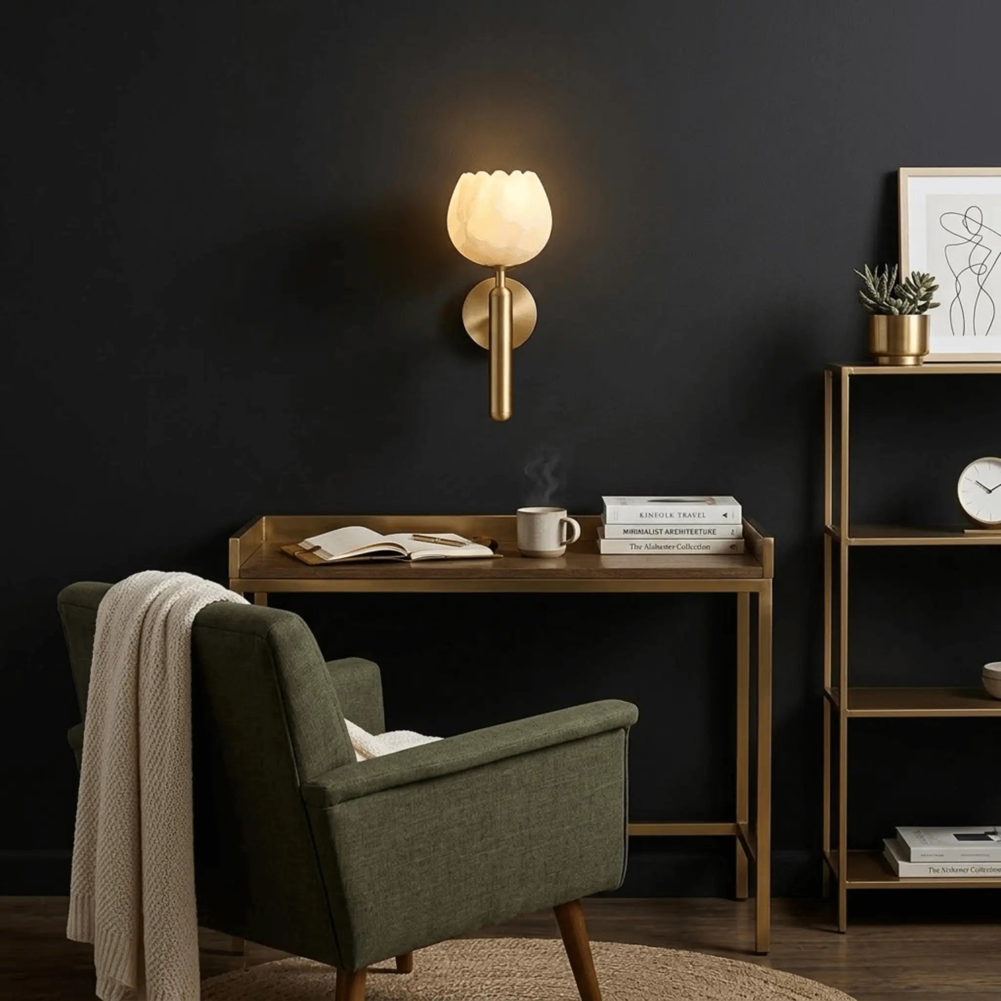 The Alabaster Bloom Wall Light