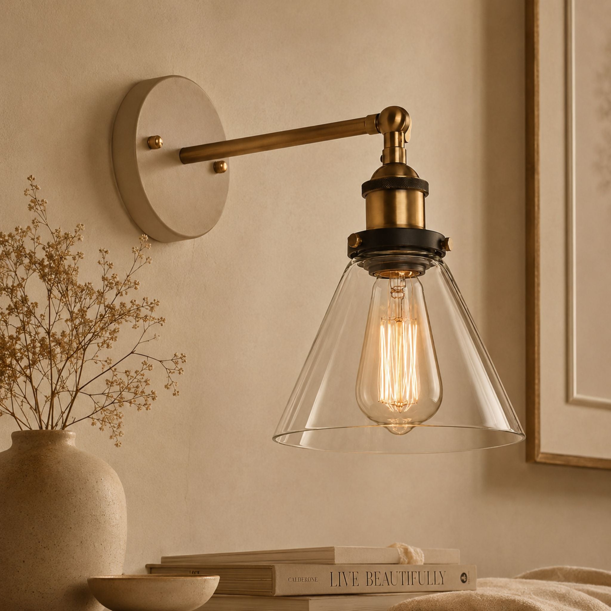 The Modern Farmhouse Glass Wall Light