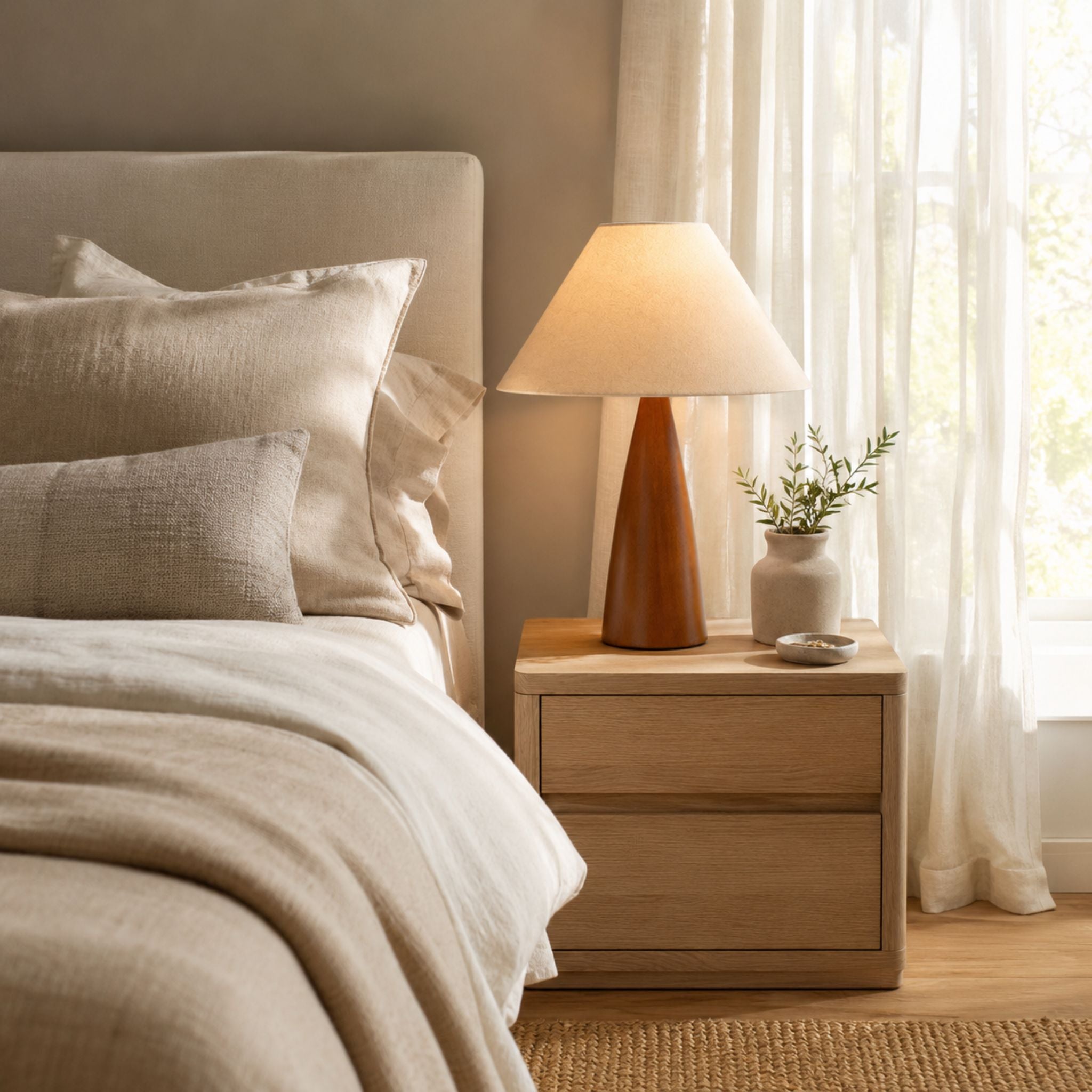 The Elegant Wooden Accent Table Lamp