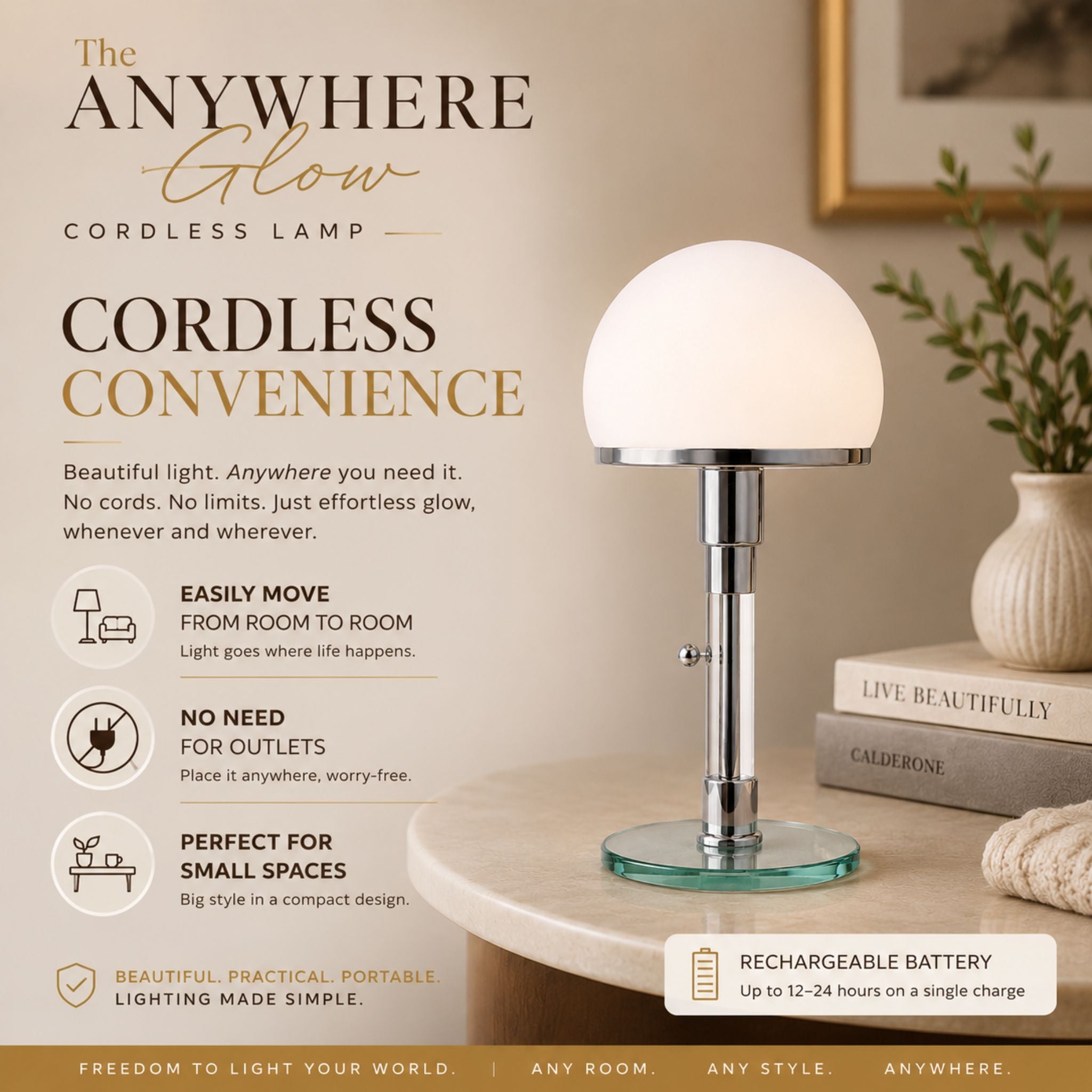 The Anywhere Glow Cordless Lamp