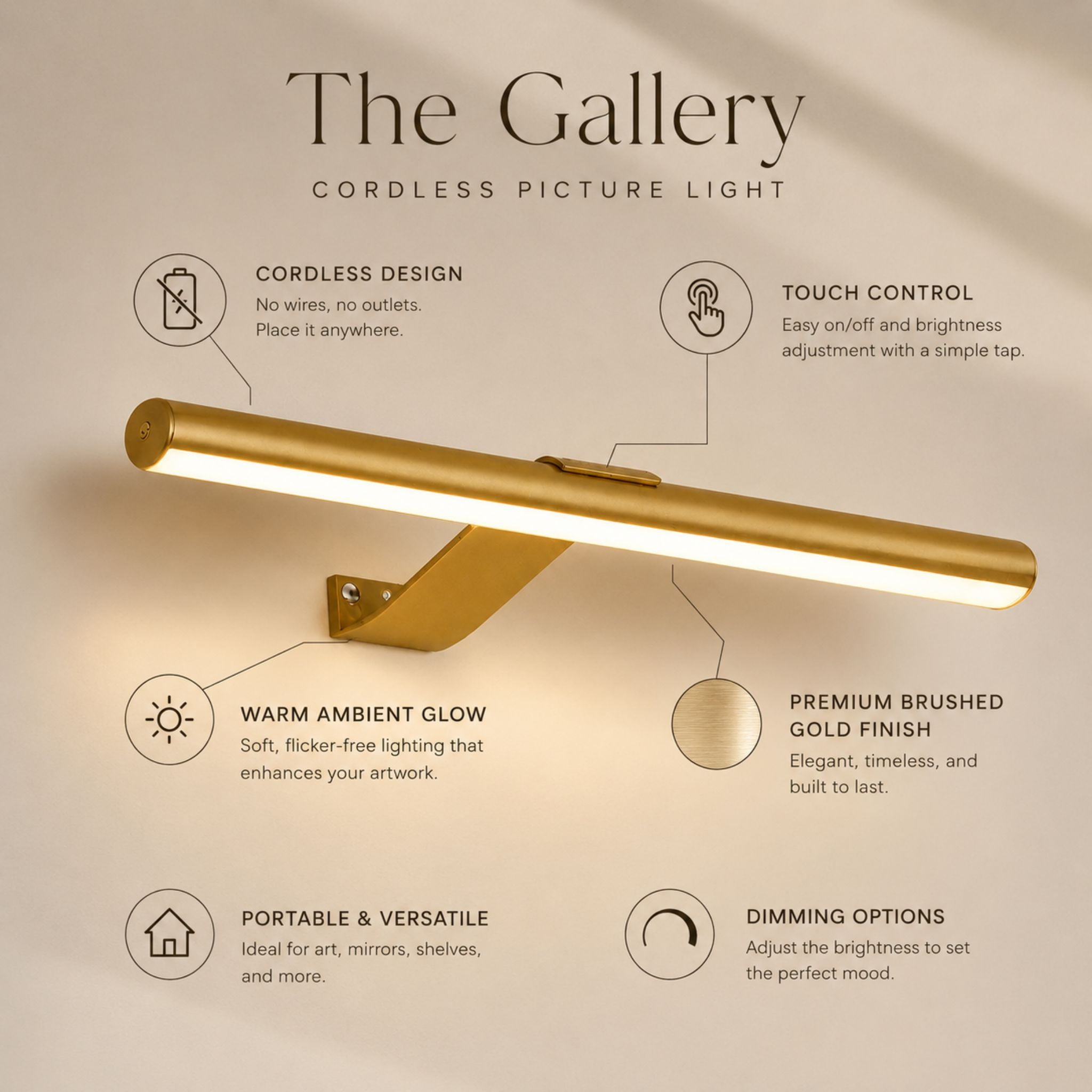 The Gallery Cordless Picture Light