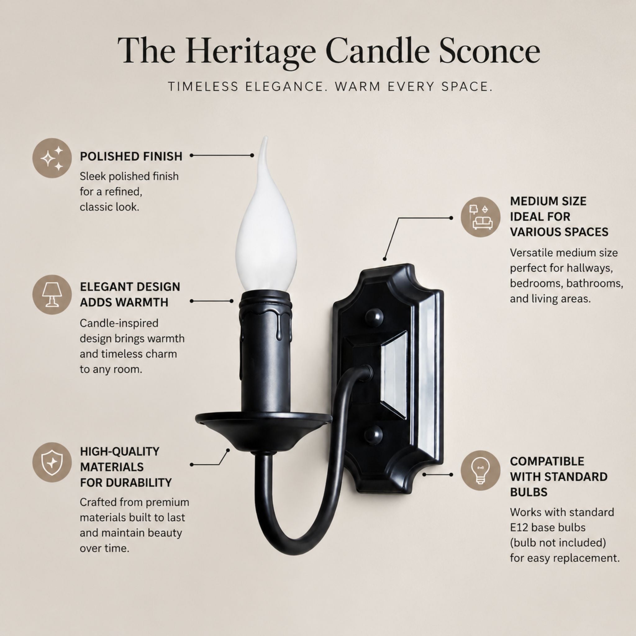 The Heritage Candle Sconce