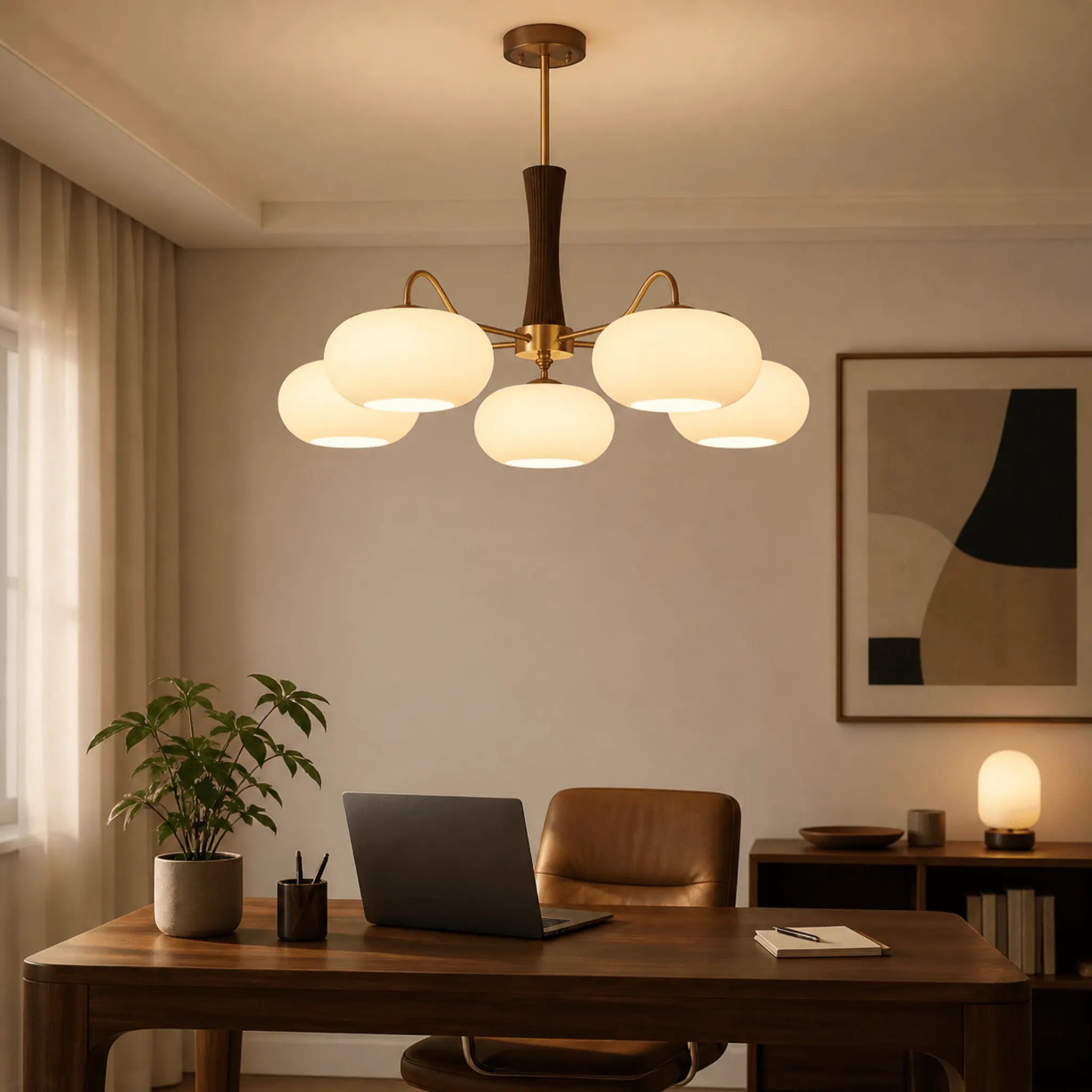 The Persimmon Wood Ceiling Light