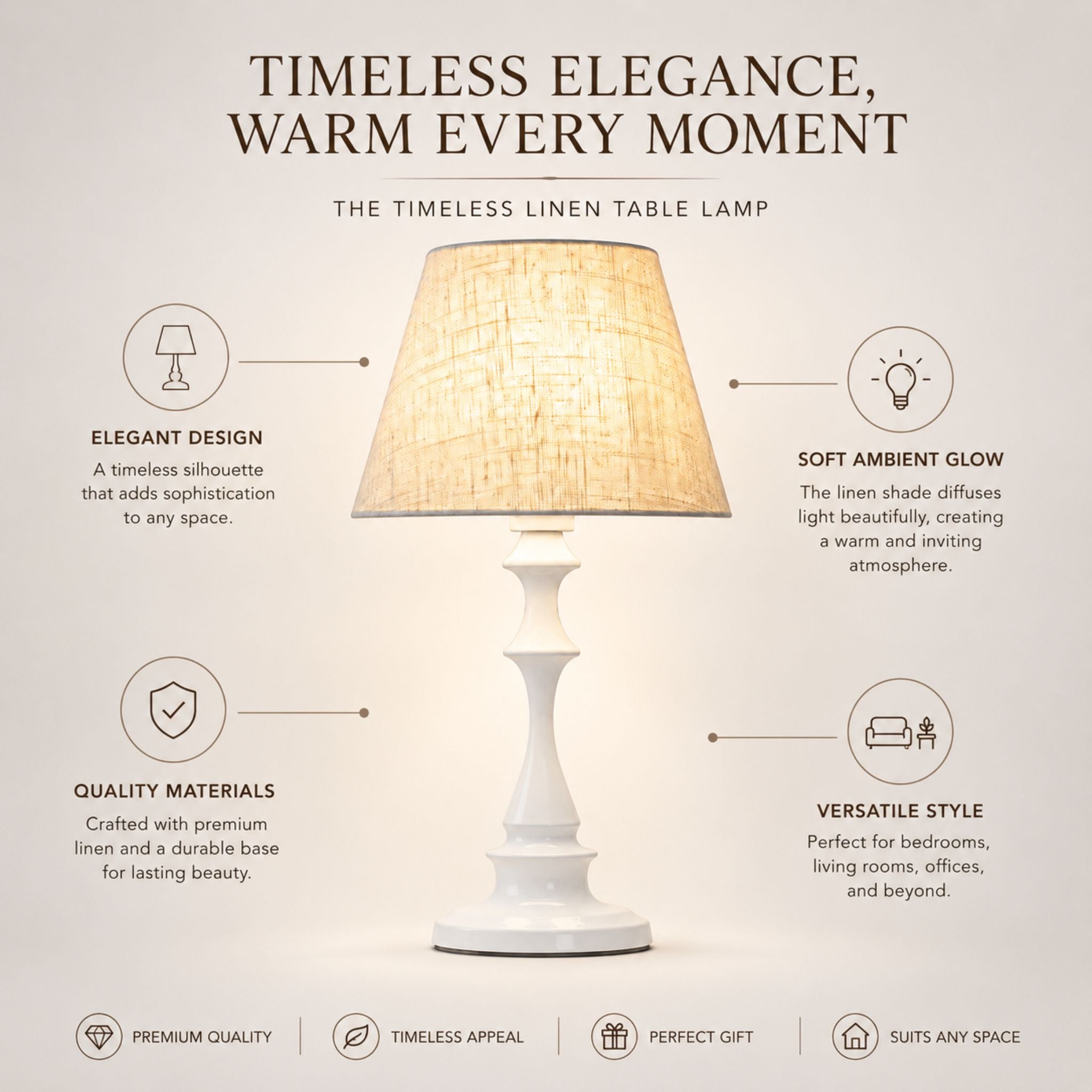 The Timeless Linen Table Lamp