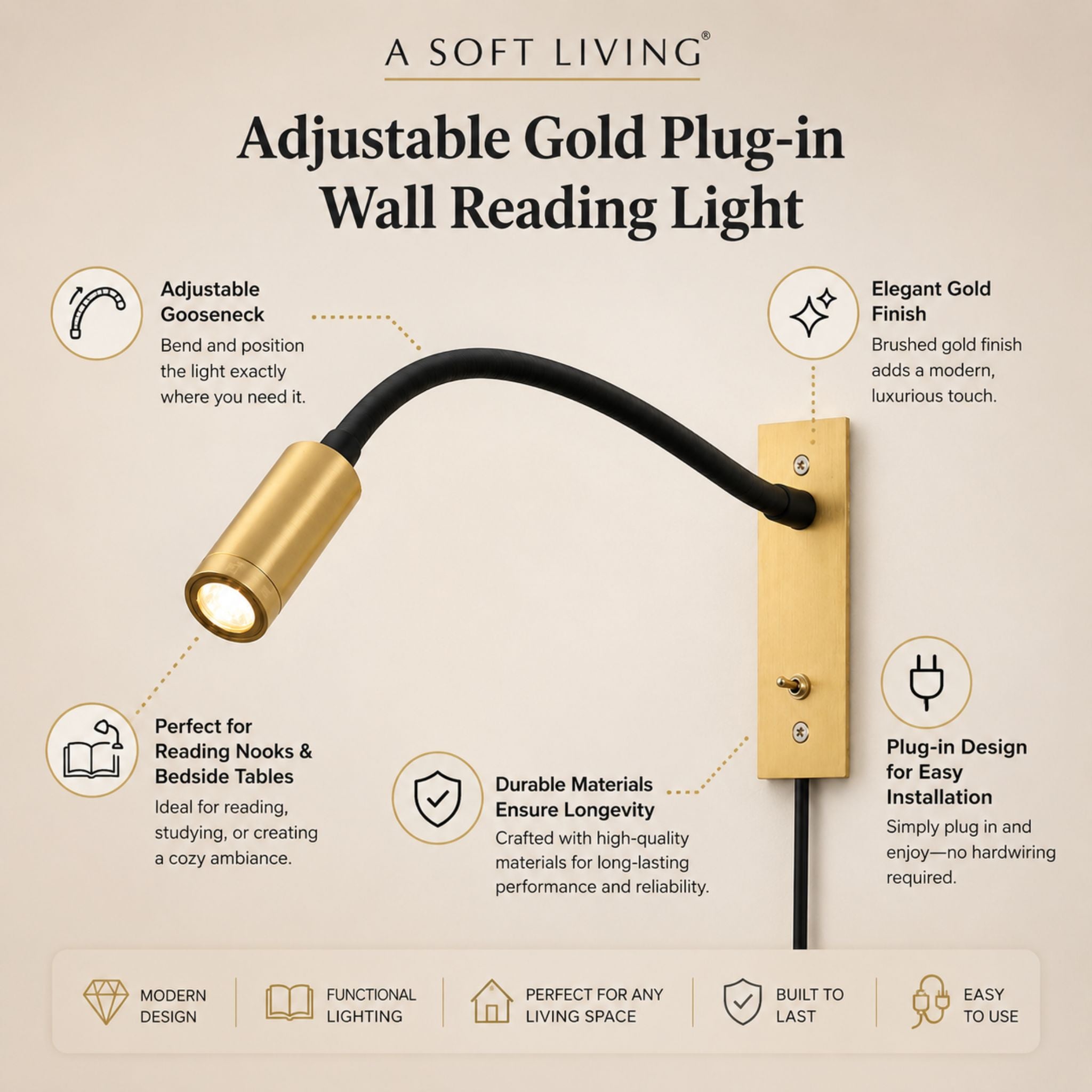 The Modern Gooseneck Wall Light