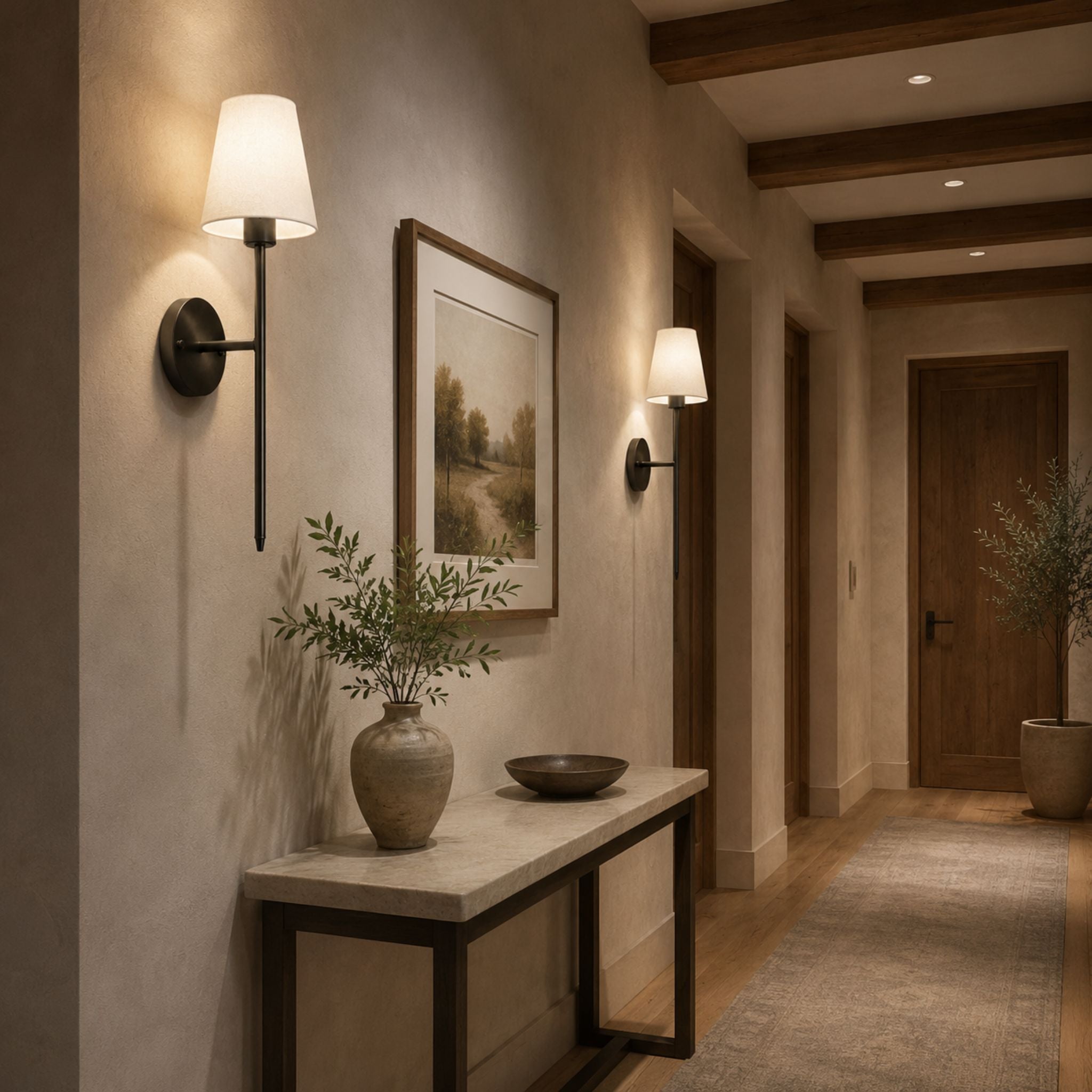 The Noir Linen Tail Sconce