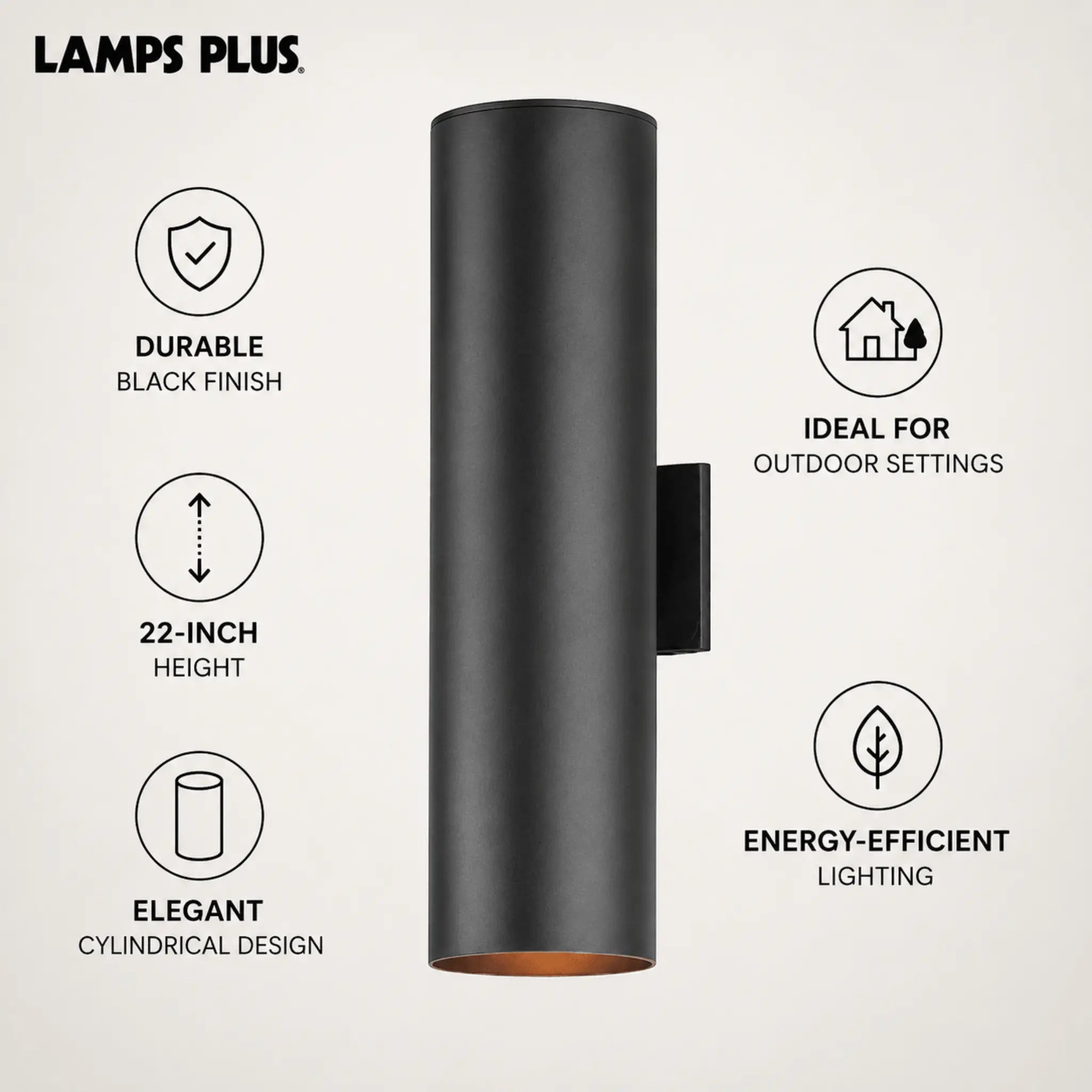 The Finished Exterior Cylinder Light