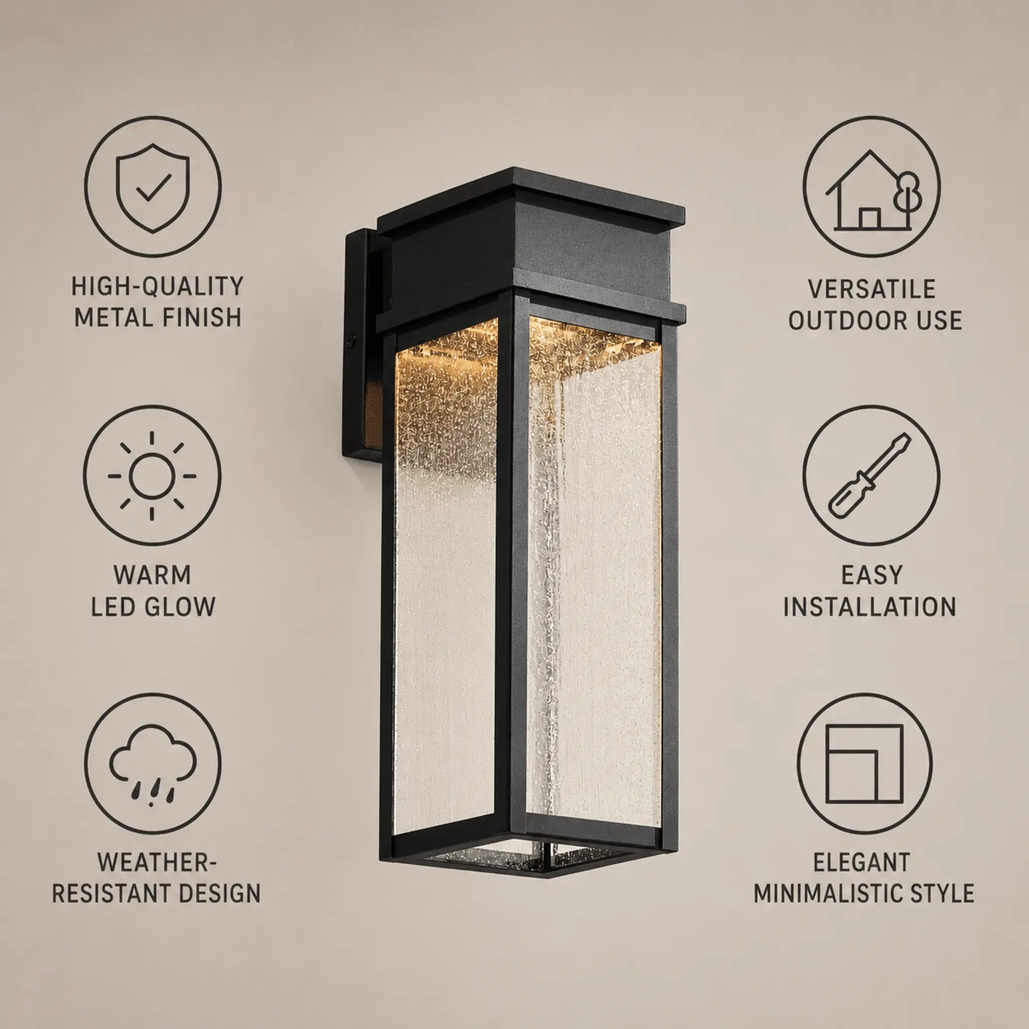 The Finished Exterior Outdoor Light Set