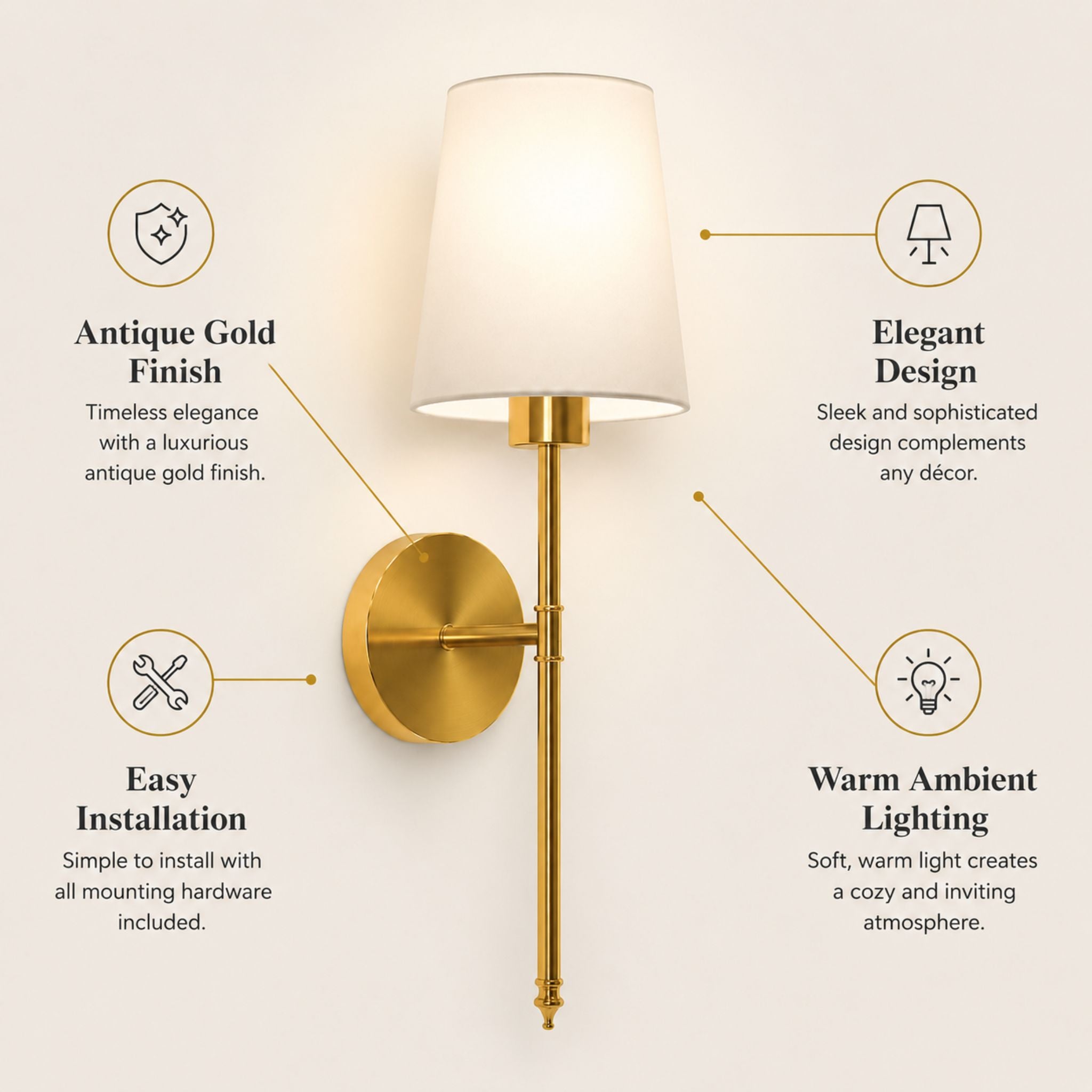 The Botanical Brass Wall Sconce