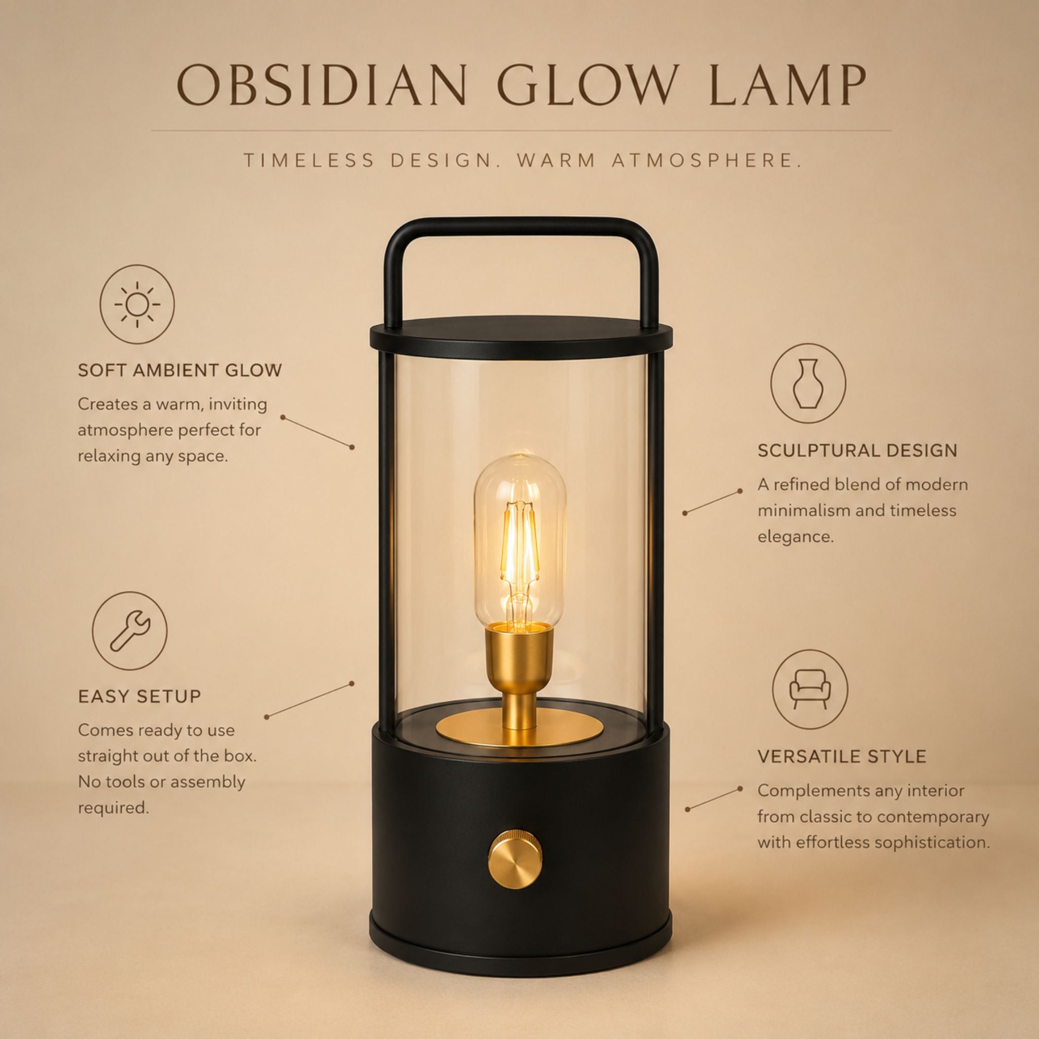 The Obsidian Glow Lamp