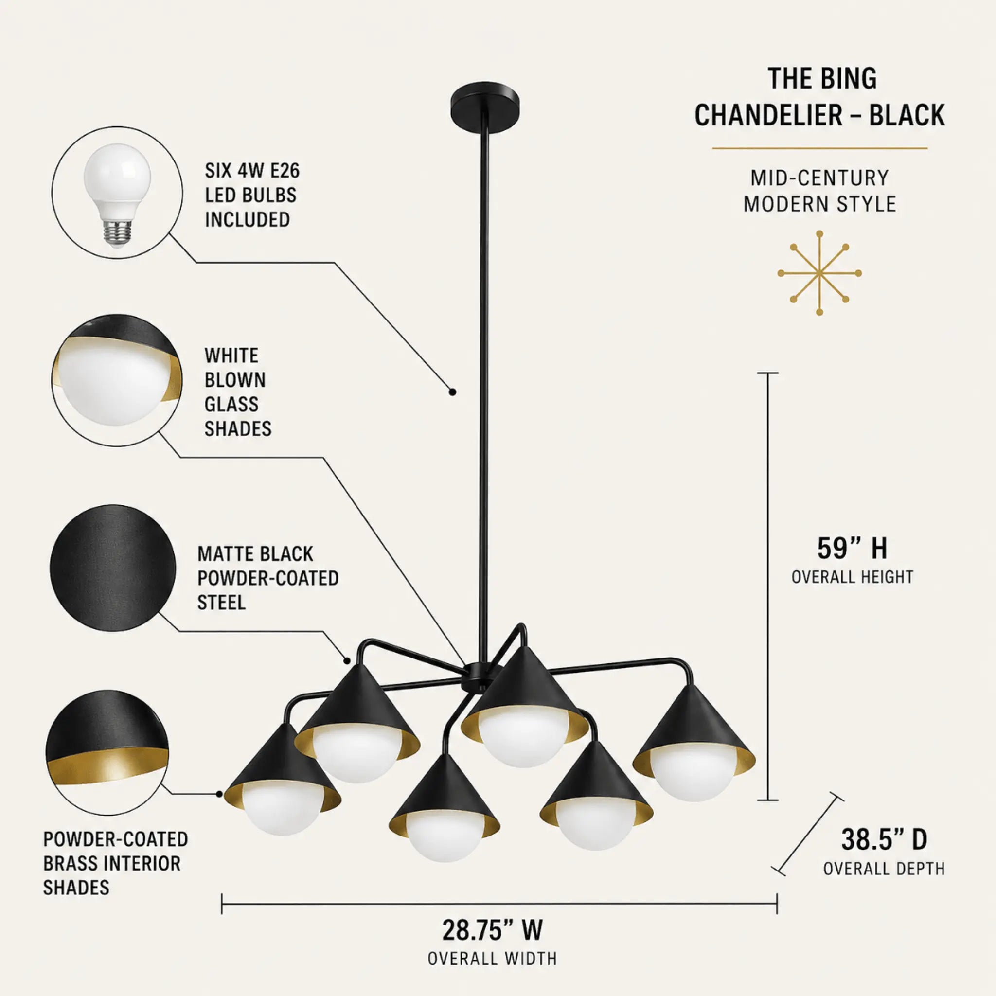 The Finished Room Chandelier