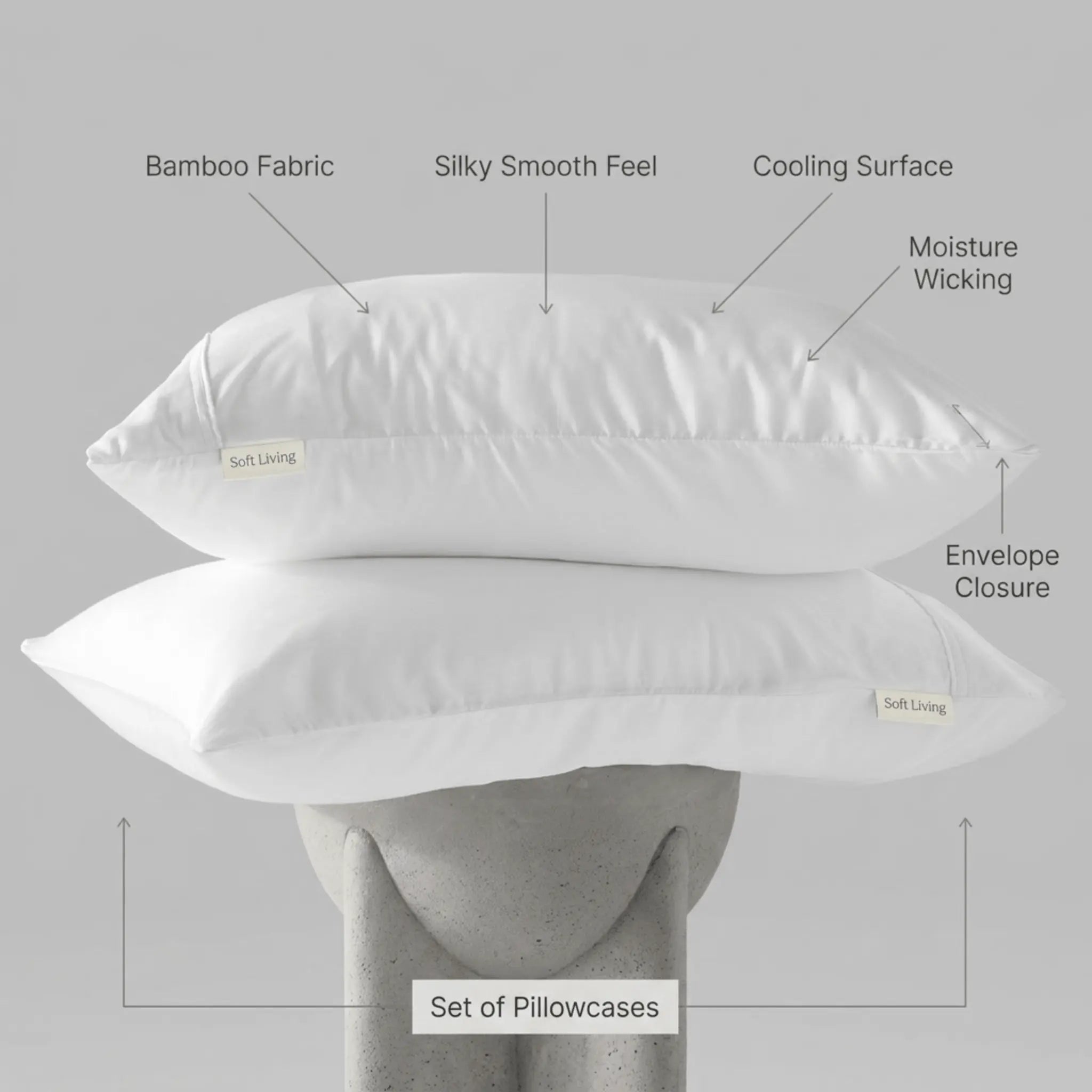 The Breathable Bamboo Pillowcase Set