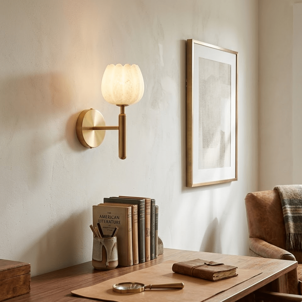 The Alabaster Bloom Wall Light