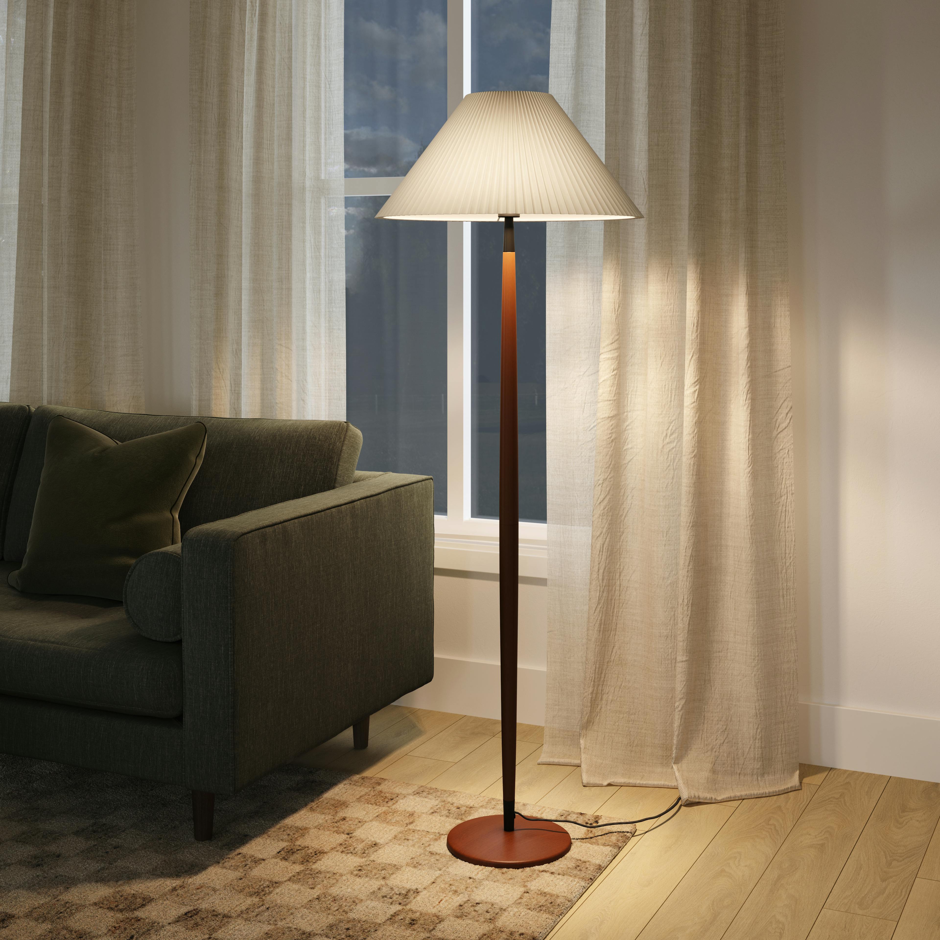 The Walnut Reading Nook Floor Lamp