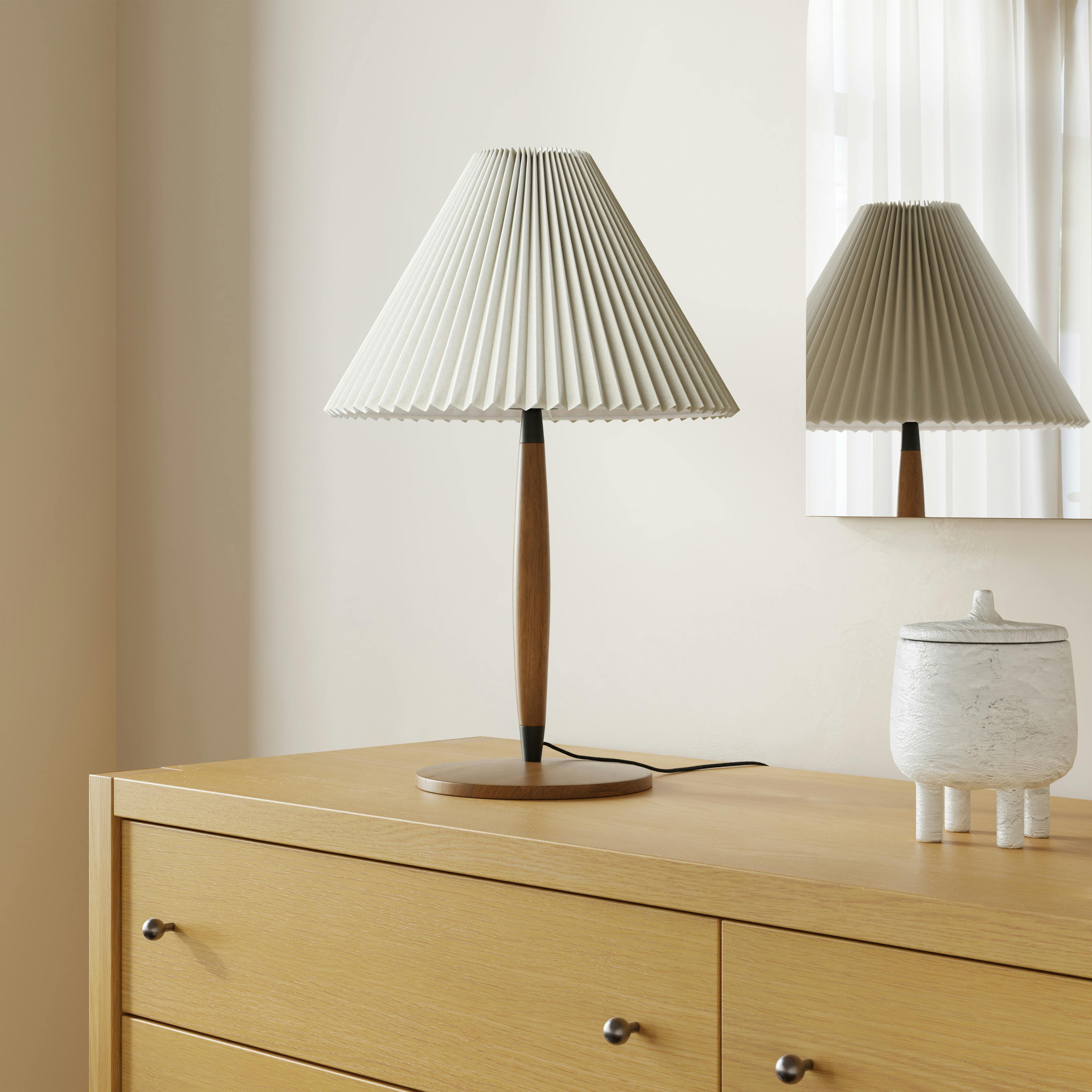 The Warm Glow Walnut Table Lamp
