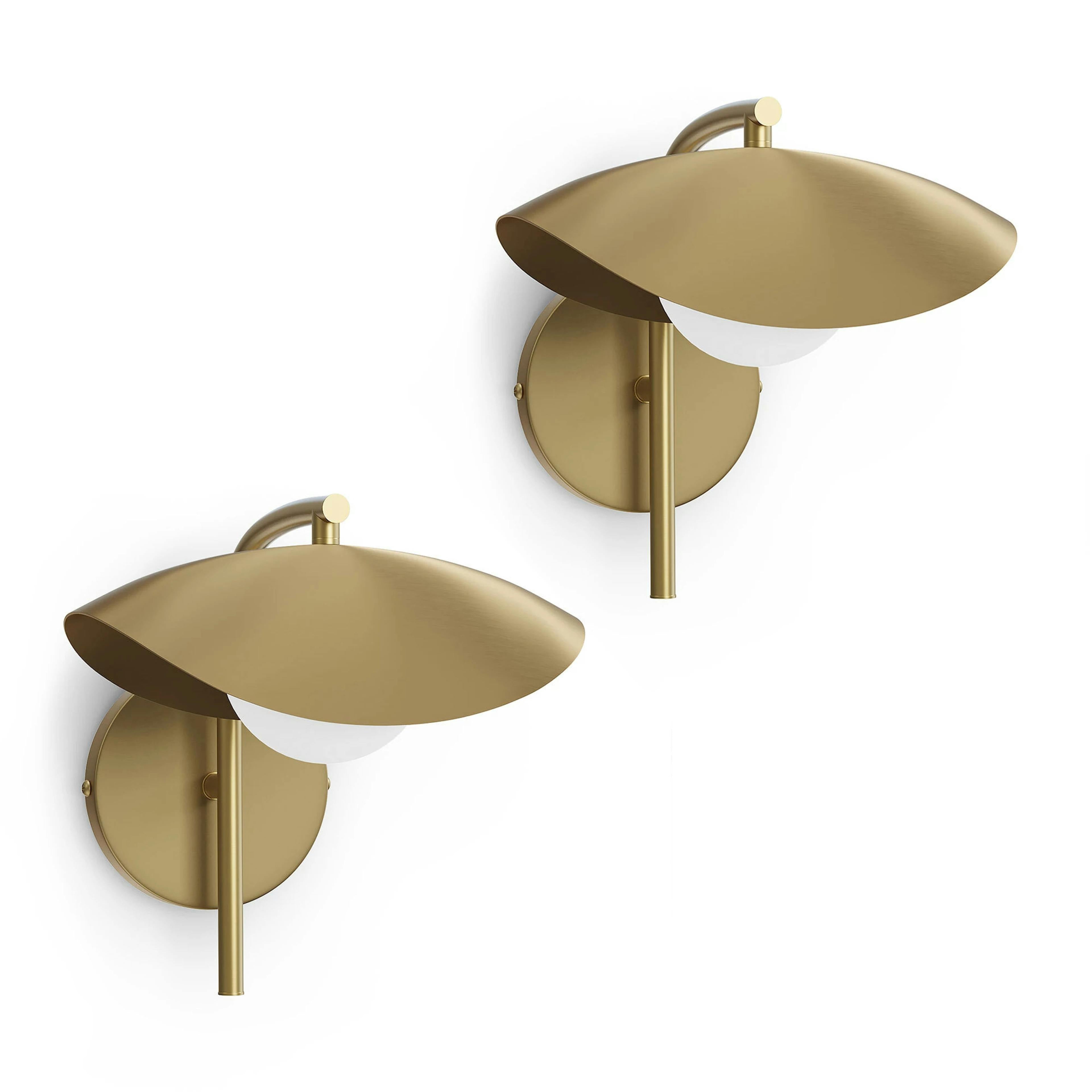 The Warm Glow Brass Sconce Set